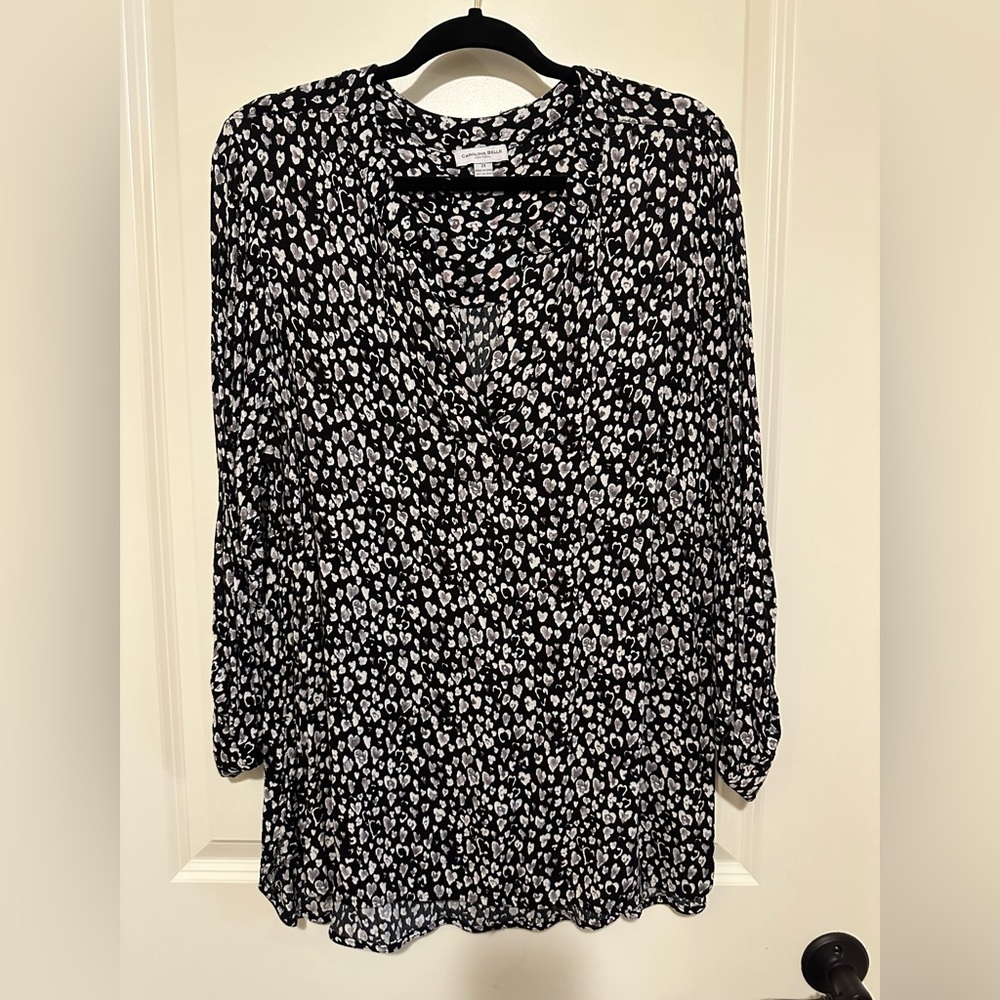 Carolina Belle Black/Gray Blouse